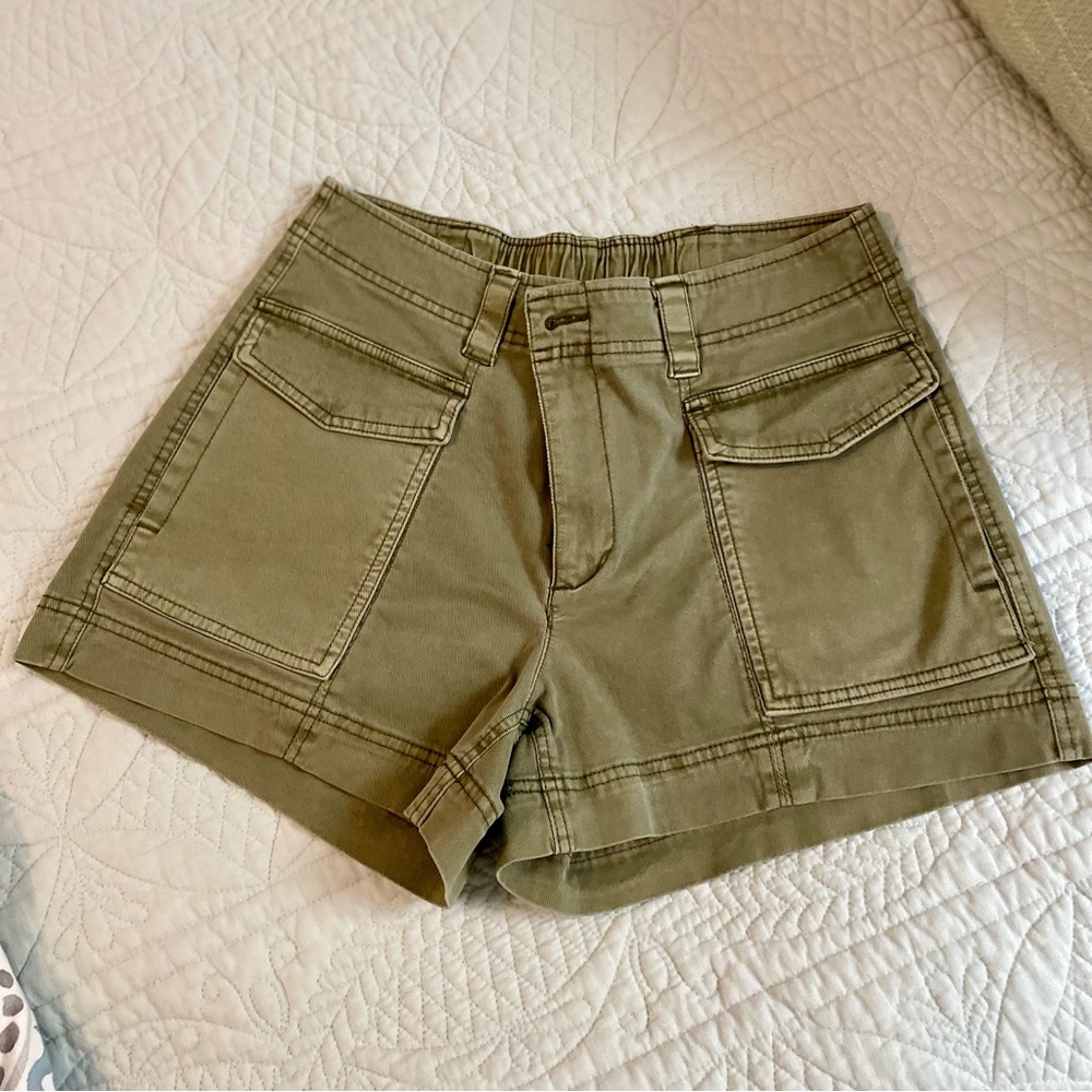 High-Waisted Utility Shorts